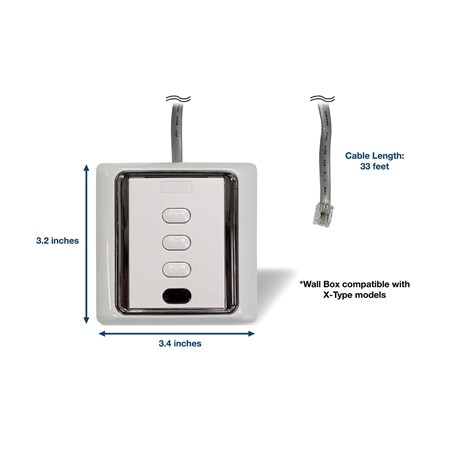 Elite Screens Wall Switch Receiver 3 Way Y-WALL BOX KIT-TP